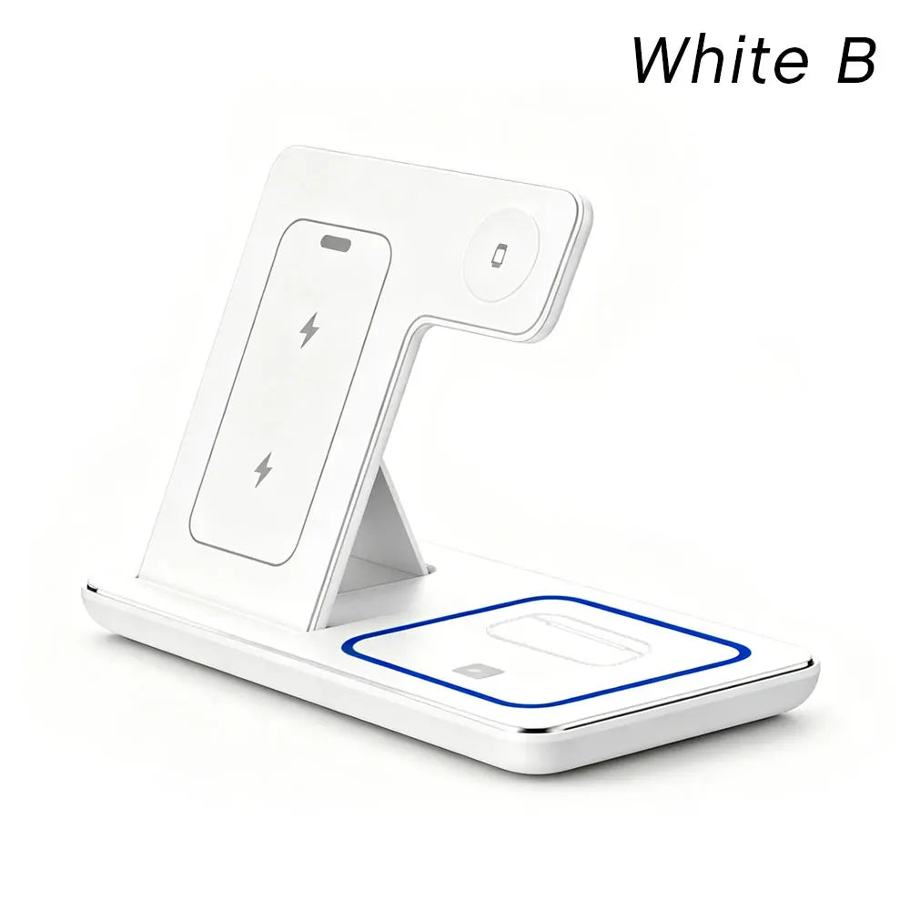 3 in 1 Wireless Charging Station for MagSafe Compatible iPhone 17 16 15 14 Pro Max Apple Watch AirPods Fast Charger Stand Dock