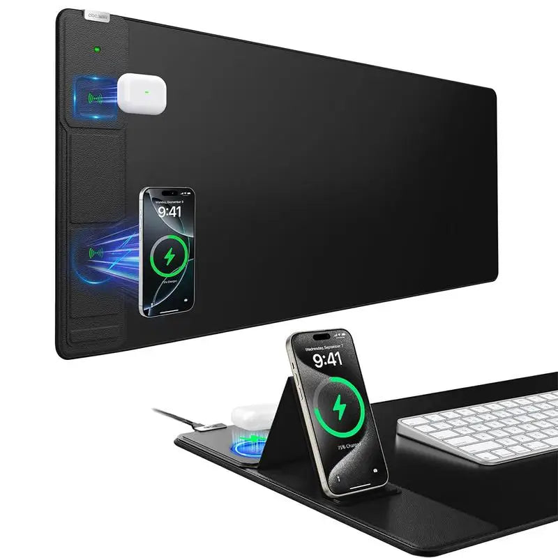 15WFast Charging Simple Atmospheric Magnetic Separation Two-in-One Mobile Phone Wireless Charging Mouse Pad