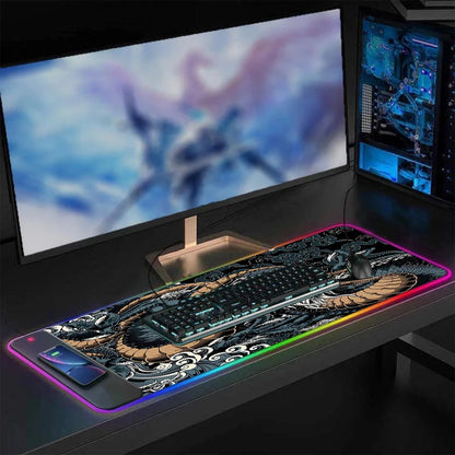 DRAGON God of The Sea Wireless Chargin Mouse Pads Wrist Rest Keyboard Computer Tables Mausepad Gamer Carpet Gaming Mat Office