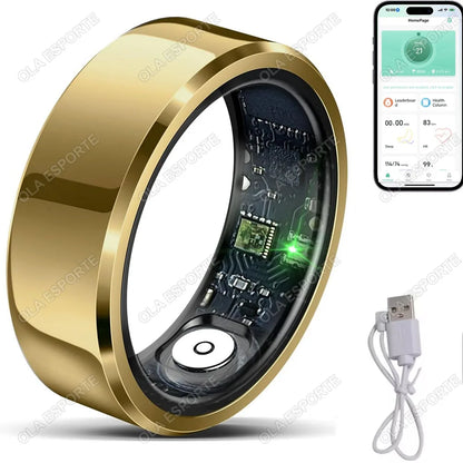 2026 Smart Ring Blood Pressure Heart Rate Sleep Monitoring Smartring IP68 & 5ATM Waterproof Multi-sport Mode Smartring Man Women
