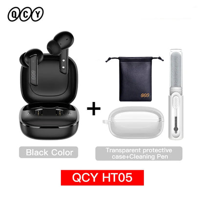 QCY HT05 ANC Wireless Earphones 40dB Active Noise Cancelling Bluetooth 5.2 Headphones 6 Mic ENC HD Call Headset TWS Earbuds