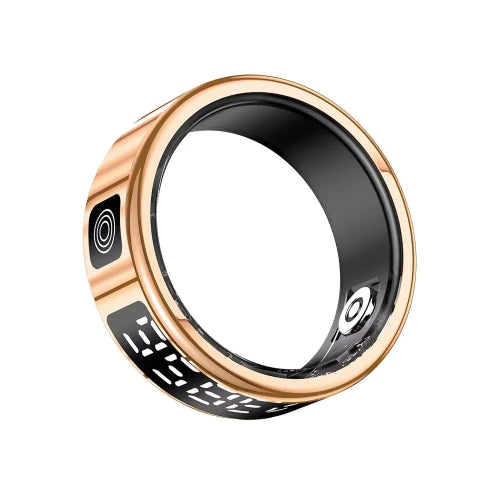 LED Display Screen Smart Ring for Sleep Heart Rate Oxygen Monitoring Multi Sports Modes Waterproof Bluetooth 5.1 Women Men Rings