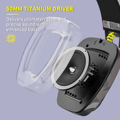 BINNUNE BW06 2.4GHz Wireless Gaming Headset with Mic for PS5 PS4 PC Mac Playstation Bluetooth Gaming Headset with Microphone