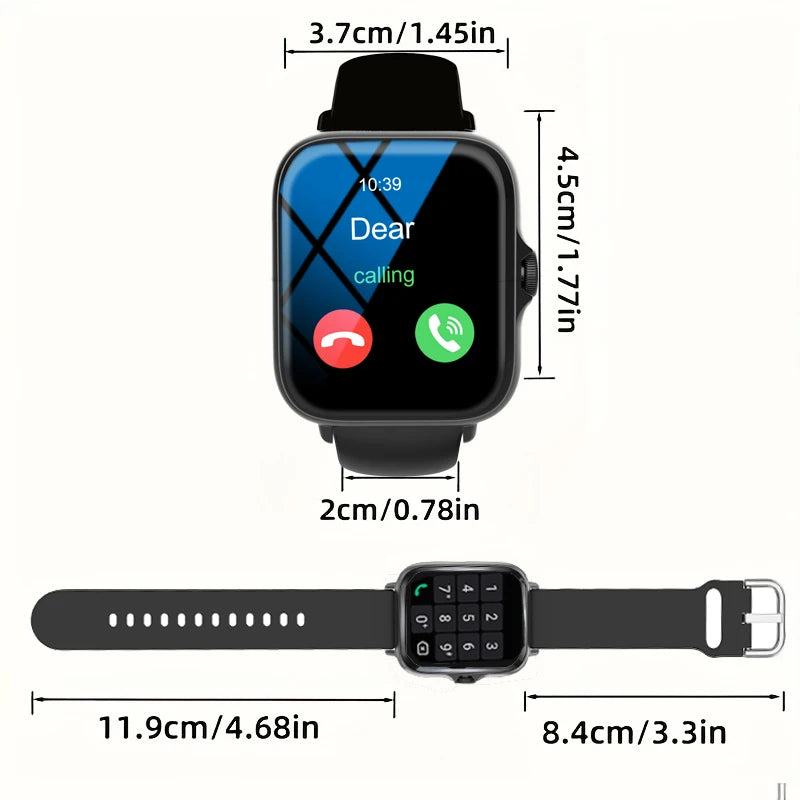 Smart watch, multi-sport mode, message reminder, multiple APP reminders, suitable for men and women, custom wallpaper