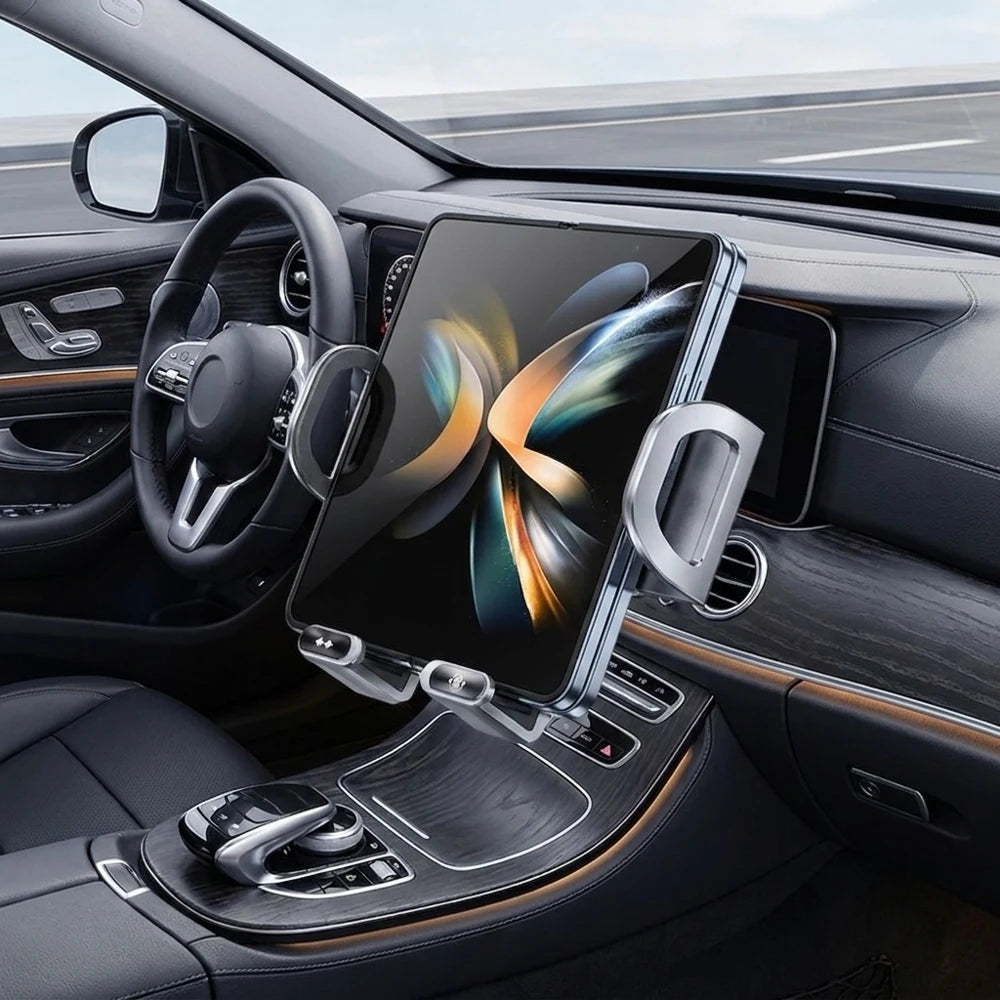 2025 New Style Folding Screen Car Phone Holder 15W Wireless Fast Charger Intelligent Automatic Clamping Vehicle Mount Auto Rotat