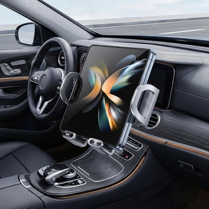 2025 New Style Folding Screen Car Phone Holder 15W Wireless Fast Charger Intelligent Automatic Clamping Vehicle Mount Auto Rotat