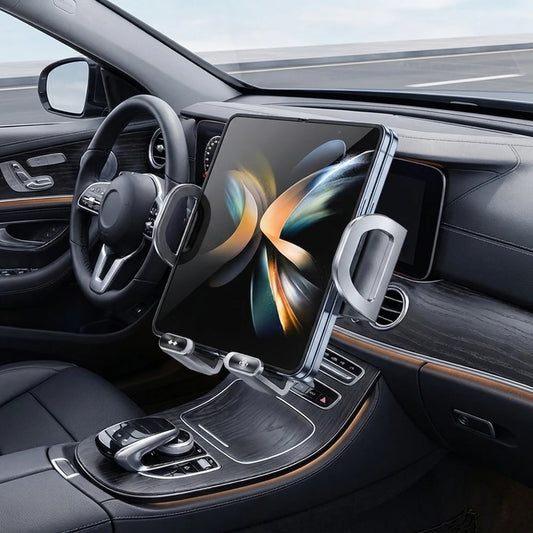 2025 New Style Folding Screen Car Phone Holder 15W Wireless Fast Charger Intelligent Automatic Clamping Vehicle Mount Auto Rotat