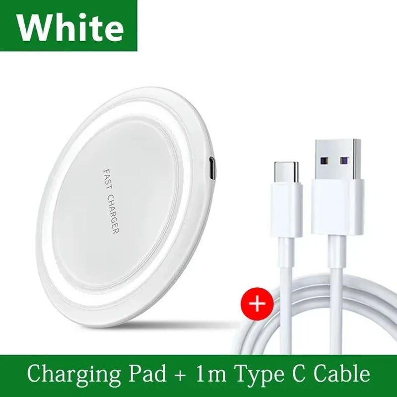 Wireless Charger Pad For iPhone 14 13 16 15 11Pro XS Max Induction Fast Wireless Charging Station For Samsung Xiaomi Huawei