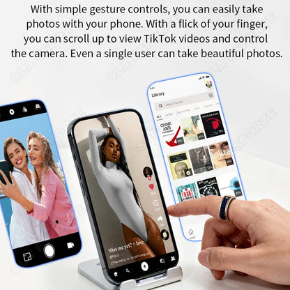 Call ID Reminder Smart Ring Display Screen and Touch,Tasbih Counter,Health Manager,5ATM Waterproof Multiple Sport Mode Men Women