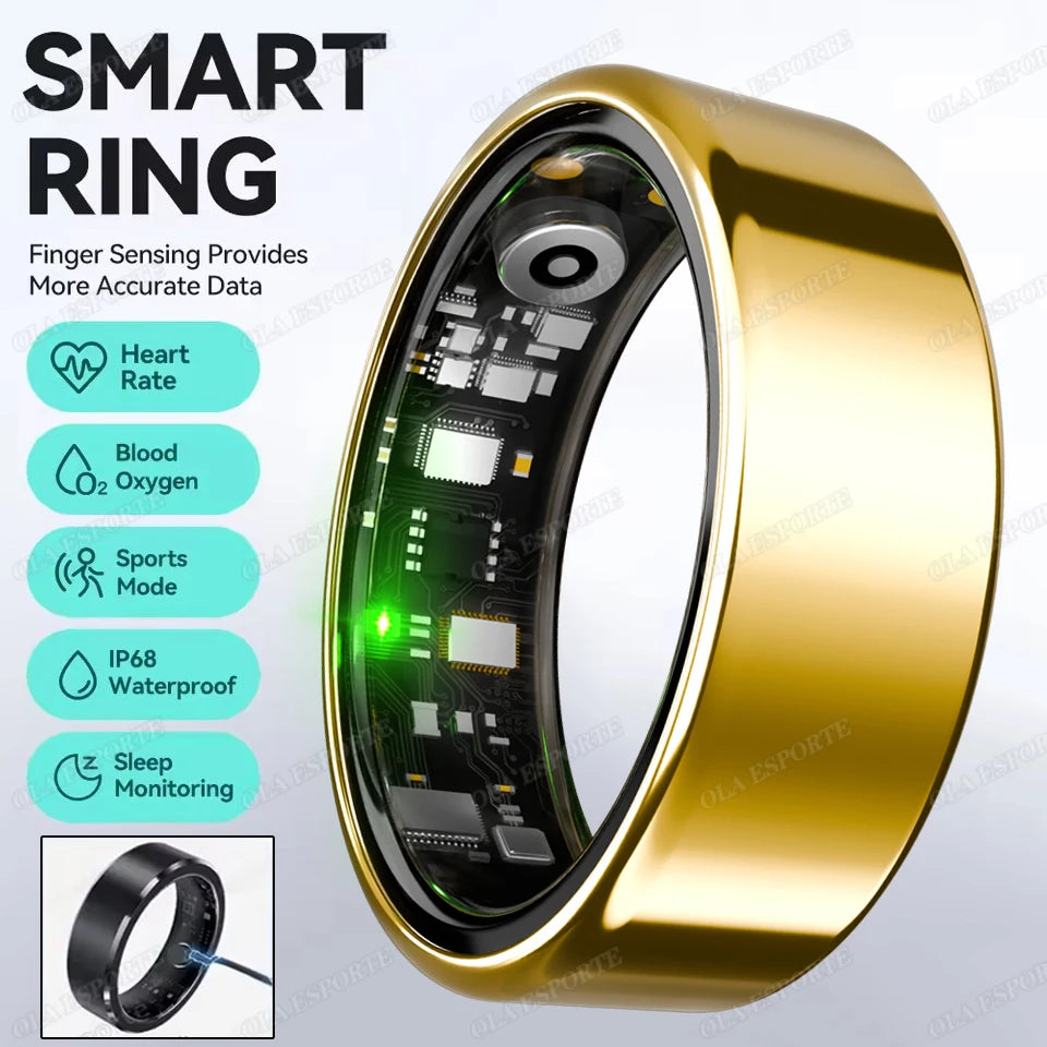 2026 New R12 Smart Ring with Charging Box, Health Manager, 5 ATM Waterproof For Men Women Smartring Multiple Sports Modes Rings