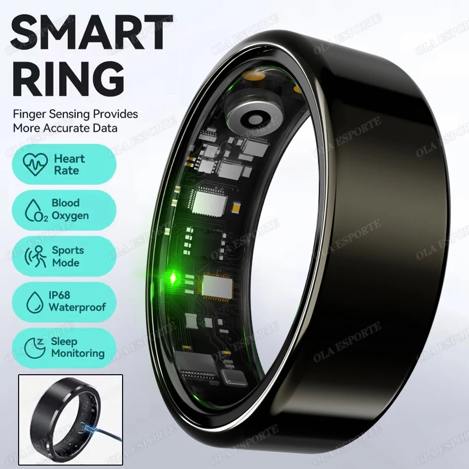 2026 New R12 Smart Ring with Charging Box, Health Manager, 5 ATM Waterproof For Men Women Smartring Multiple Sports Modes Rings