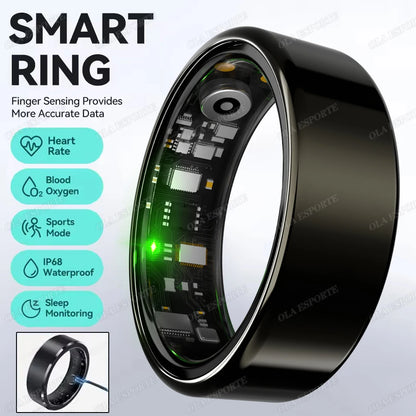 2026 New R12 Smart Ring with Charging Box, Health Manager, 5 ATM Waterproof For Men Women Smartring Multiple Sports Modes Rings