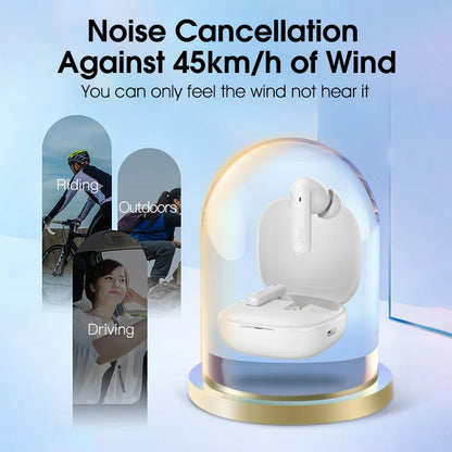 QCY HT05 ANC Wireless Earphones 40dB Active Noise Cancelling Bluetooth 5.2 Headphones 6 Mic ENC HD Call Headset TWS Earbuds