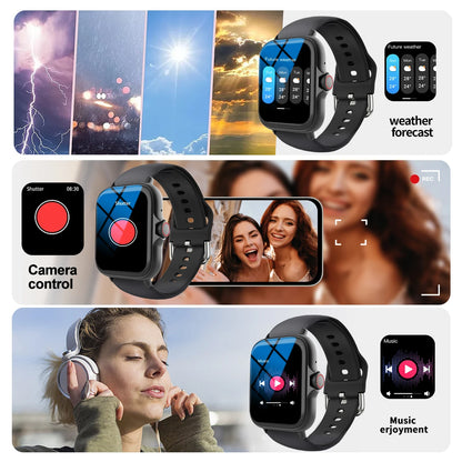 Smart watch, multi-sport mode, message reminder, multiple APP reminders, suitable for men and women, custom wallpaper