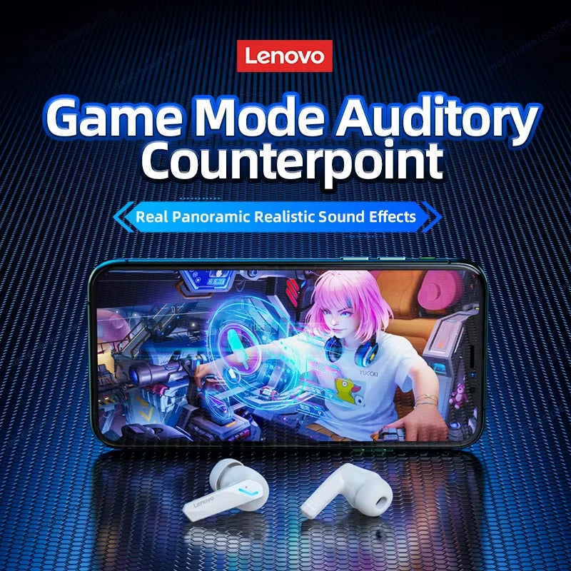Lenovo Wireless GM2 Pro Bluetooth 5.3 Earphones Gaming Low Latency Dual Mode Music Earbuds Sports In-Ear Headset With Mic Gifts