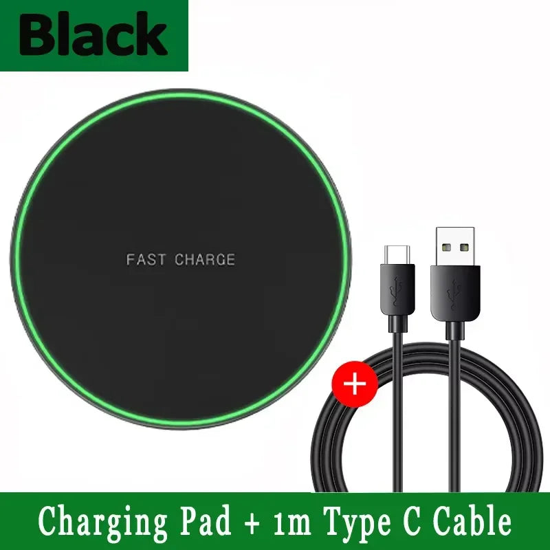 Wireless Charger Pad For iPhone 14 13 16 15 11Pro XS Max Induction Fast Wireless Charging Station For Samsung Xiaomi Huawei
