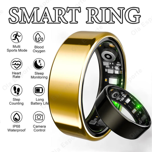For Smart Ring Men Women Bluetooth Monitor Blood Heart Rate Blood Oxygen Monitor Smartring Multi Sport 5ATM Waterproof 2026 New