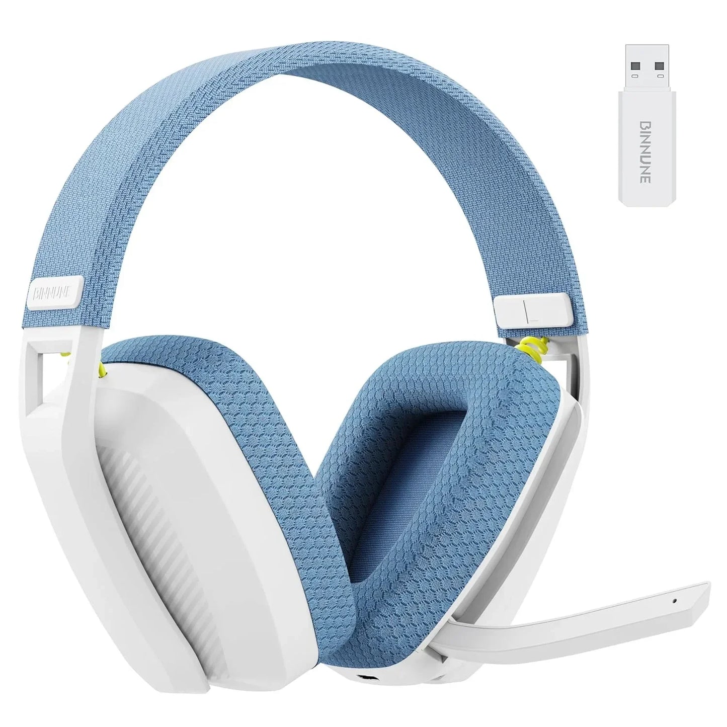 BINNUNE 2.4GHz Wireless Gaming Headset with Mic for PS5 PS4 PC Mac Playstation Bluetooth Gaming Headset with Microphone
