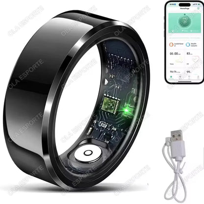 2026 Smart Ring Blood Pressure Heart Rate Sleep Monitoring Smartring IP68 & 5ATM Waterproof Multi-sport Mode Smartring Man Women