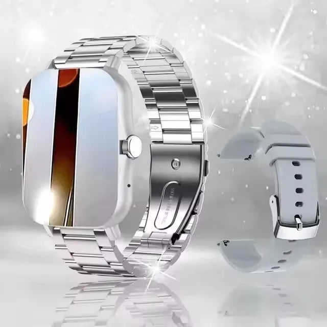 2025 New Smart Watch Bluetooth Call Music Heart Rate Blood Pressure Monitor Smartwatch for Women Men Holiday Gifts