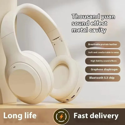 Bluetooth 5.3 M5 Wireless Headset HiFi Stereo Earphones Noise Cancelling Gaming Headband Foldable with Mic Earbuds