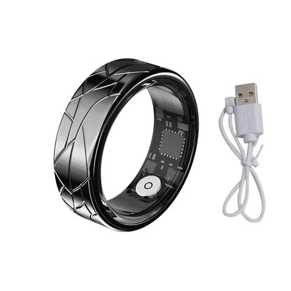 Smart Ring Health Monitoring IP68&5ATM Waterproof for Women Men Multi-sport Modes Bluetooth Sleep Tracker Finger Ring for Photo