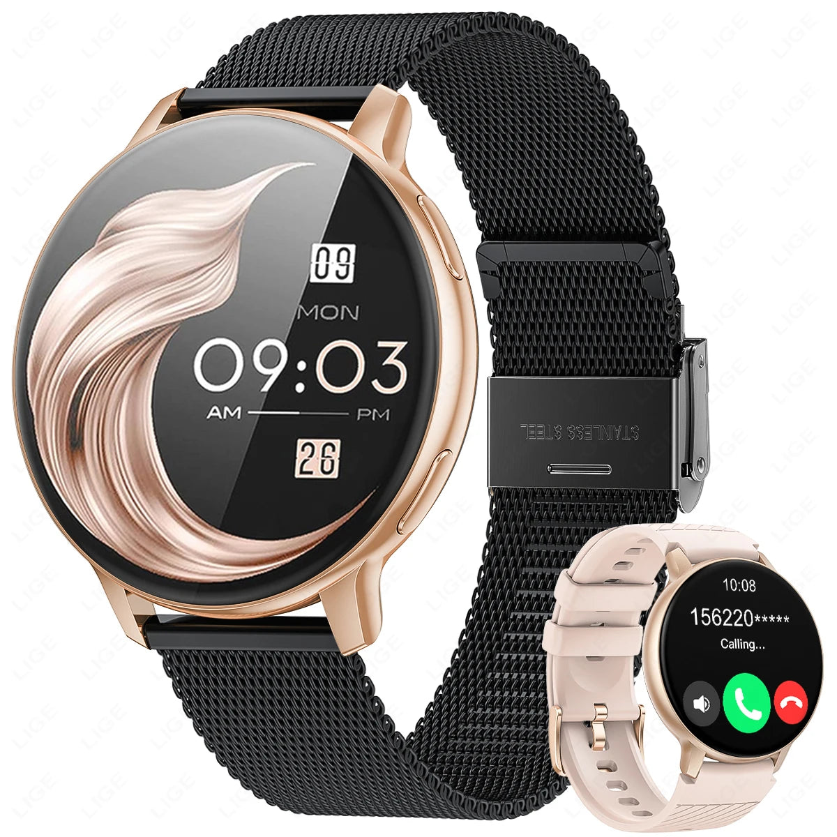 LIGE Bluetooth Call Smart Watch Women Fashion Watches Custom Dial Sport Fitness Health Tracker Smartwatch for Android IOS 2026