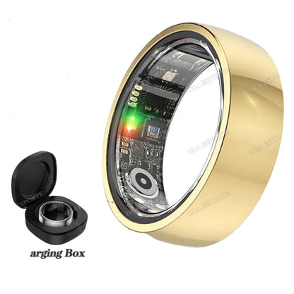 New 5ATM Smart Ring GPS Tracker Heart Rate Blood Pressure Sleep Monitor BT Call Sport Mode Smart Ring Men Women For Android IOS