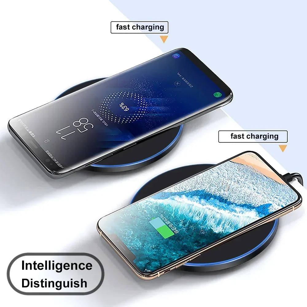 Wireless Charger Pad For iPhone 14 13 16 15 11Pro XS Max Induction Fast Wireless Charging Station For Samsung Xiaomi Huawei