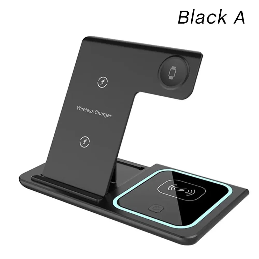 3 in 1 Wireless Charging Station for MagSafe Compatible iPhone 17 16 15 14 Pro Max Apple Watch AirPods Fast Charger Stand Dock