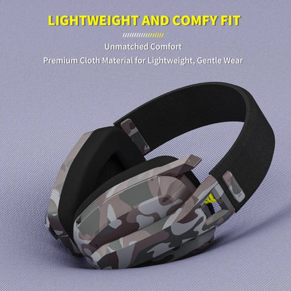 BINNUNE BW06 2.4GHz Wireless Gaming Headset with Mic for PS5 PS4 PC Mac Playstation Bluetooth Gaming Headset with Microphone