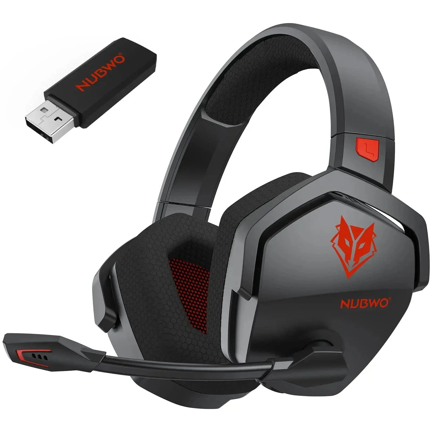 NUBWO G06 Dual Wireless Gaming Headphones 2.4GHz Bluetooth 5.3 Headsets Gamer with Microphone for PS5, PS4, PC, Mobile, Switch